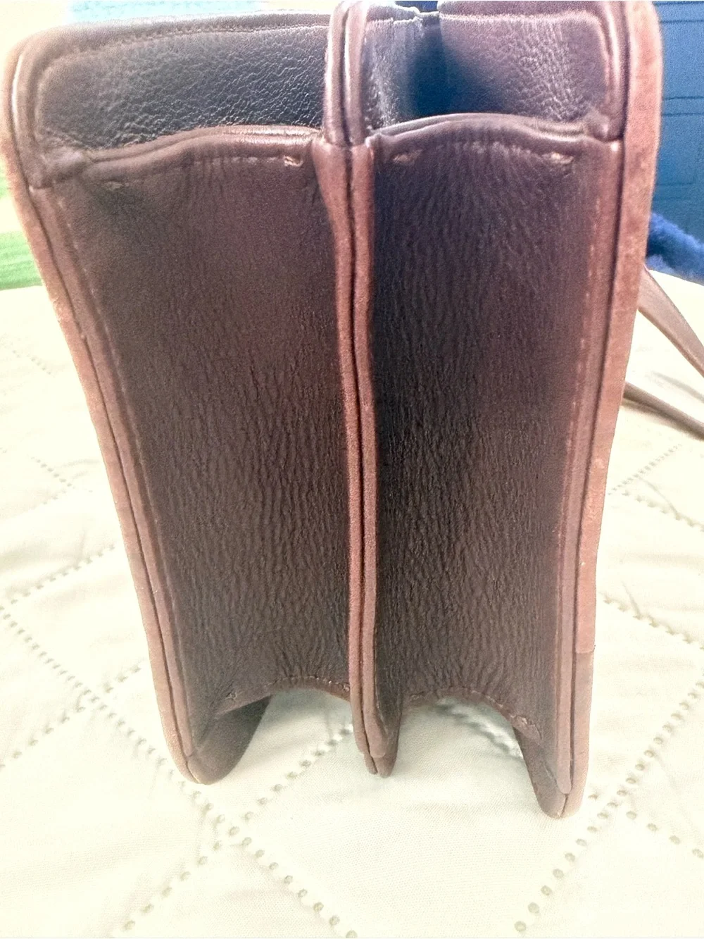 Vintage Cole Haan Brown Woven Leather Crossbody Bag